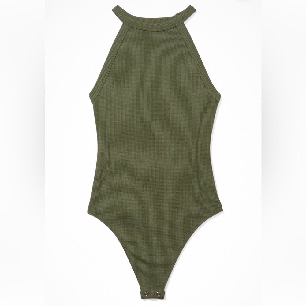 American Eagle Outfitters Olive Women’s Thong Bodysuit